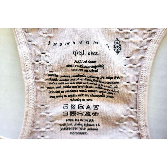 NEW Free People Movement Long Tank Heathered pink/grey Women's XS/S - Picture 3 of 4